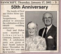 Stone, Mr. and Mrs. Fred (50th Anniv.)